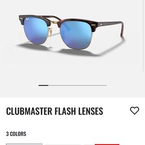 Ray-Ban Clubmaster Blue Flash Sunglasses
